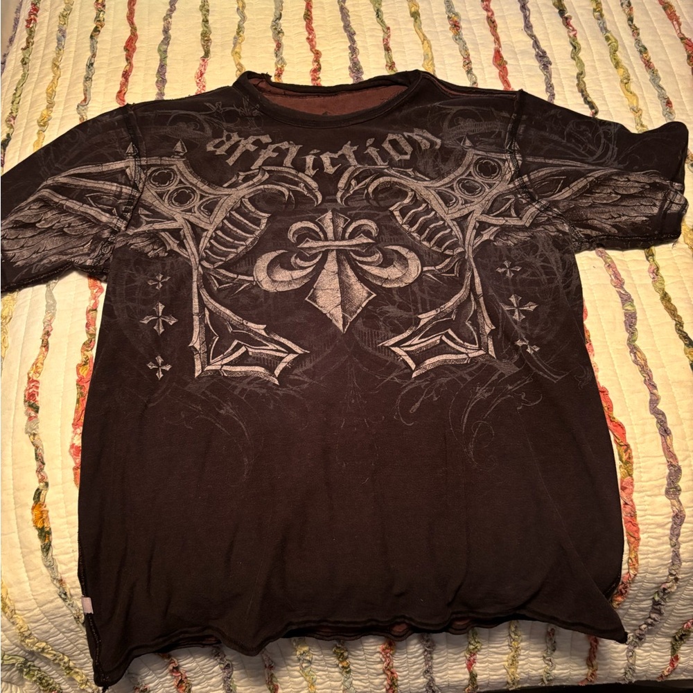 Affliction Men's Black Graphic T-Shirt